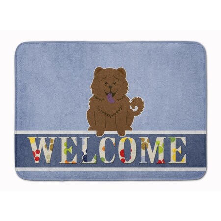 Carolines Treasures Chow Chow Chocolate Welcome Machine Washable Memory Foam Mat BB5722RUG